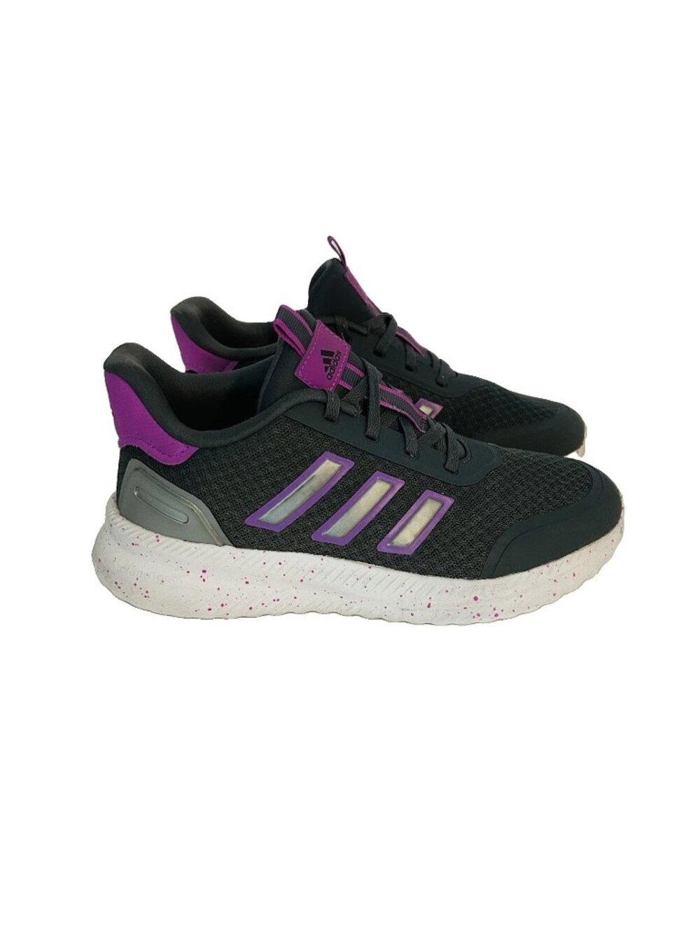 adidas X_PLRPATH K Girl Kids Sneakers US 4 Gray Purple White Mesh Rubber Unisex